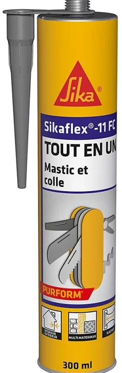 Sika Mastic, Cartouche Joint Et Silicone-Mastic colle tout en un flex 11FC, Gris