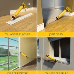 Sika Mastic, Cartouche Joint Et Silicone-Mastic colle tout en un flex 11FC, Gris