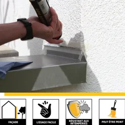 Sika Mastic d'étanchéité Seal 184 maçonnerie 300ml