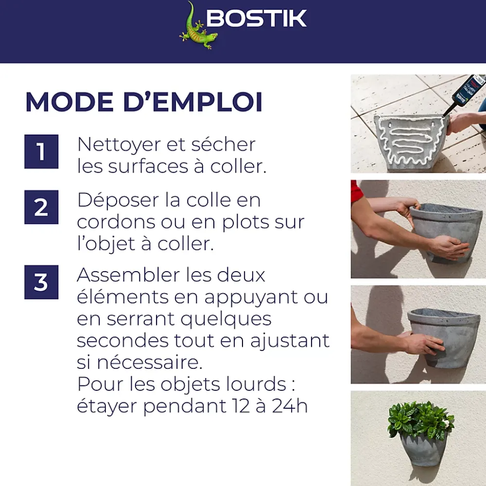 Bostik Colle-Mastic hybride polymère haute performance Fixpro conditions extrêmes 290 ml