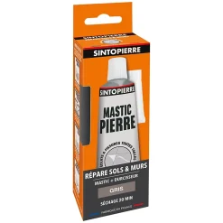 Sintopierre Mastic, Cartouche Joint Et Silicone-Mastic polyester gris en tube de 66ml