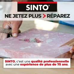 Sinto Mastic, Cartouche Joint Et Silicone-Mastic polyester pierre rouge en tube de 66 ml