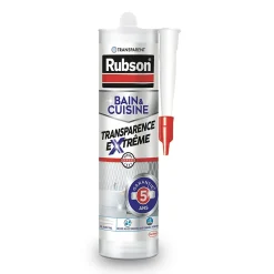 Rubson Mastic Bain&Cuisine Expert Anti-moisissures transparent cartouche 280ml