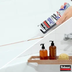 Rubson Mastic Bain&Cuisine Expert Anti-moisissures transparent cartouche 280ml
