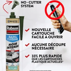 Rubson Mastic, Cartouche Joint Et Silicone-Mastic Bain&Cuisine inox cartouche 280ml