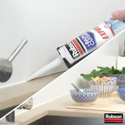 Rubson Mastic, Cartouche Joint Et Silicone-Mastic Bain&Cuisine Séchage Rapide blanc cartouche 280ml