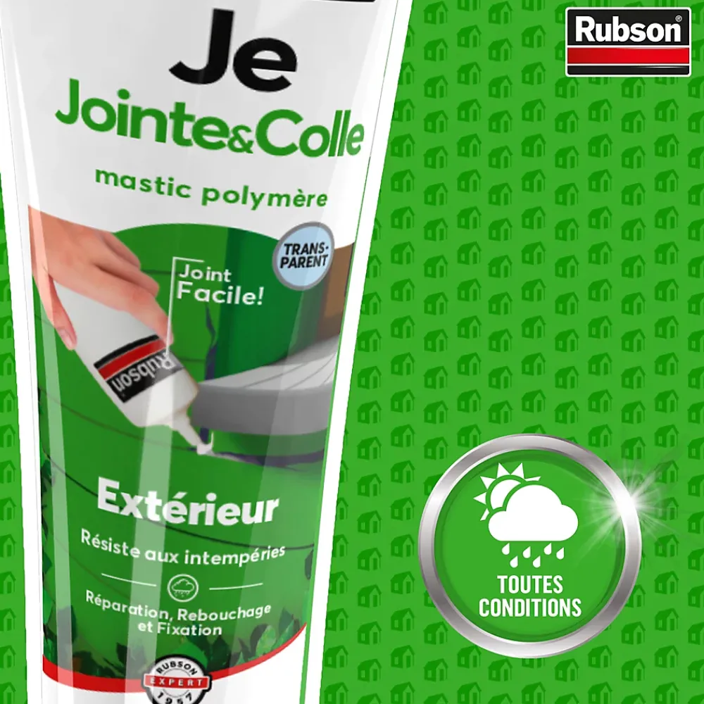 Rubson Mastic, Cartouche Joint Et Silicone-Mastic Fixation Je Jointe&Colle transparent tube 50ml