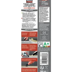Rubson Mastic, Cartouche Joint Et Silicone-Mastic Maison Acrylique Murs-Fenêtres blanc cartouche 280ml vendu par 3 pièces