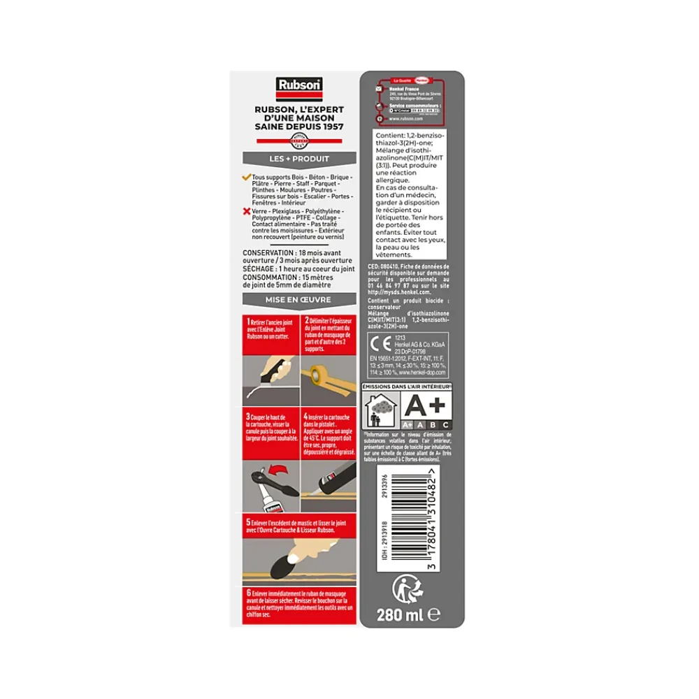 Rubson Mastic parquet clair 280ml