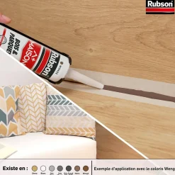 Rubson Mastic, Cartouche Joint Et Silicone-Mastic pour parquet hêtre 280ml