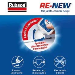 Rubson Mastic, Cartouche Joint Et Silicone-Mastic Re-New tube blanc 80ml