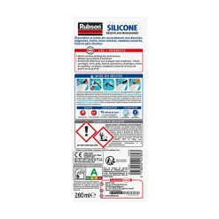 Rubson Mastic, Cartouche Joint Et Silicone-Mastic Sanitaire Salle de bains Saine Mastic blanc cartouche 280ml vendu par 2