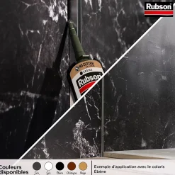 Rubson Mastic, Cartouche Joint Et Silicone-Mastic Sanitaire Salle de bains Saine granite cartouche 280ml