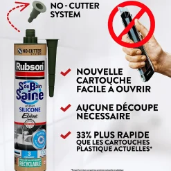 Rubson Mastic, Cartouche Joint Et Silicone-Mastic Sanitaire Salle de bains Saine granite cartouche 280ml