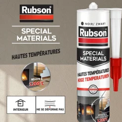 Rubson Mastic Special Materials Hautes Températures noir cartouche 280ml