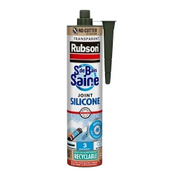 Rubson Mastic, Cartouche Joint Et Silicone-Mastic sanitaire transparent Salle de bain Saine 280 ml