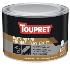 Toupret Mastic vitrier blanc pot 0,5 kg