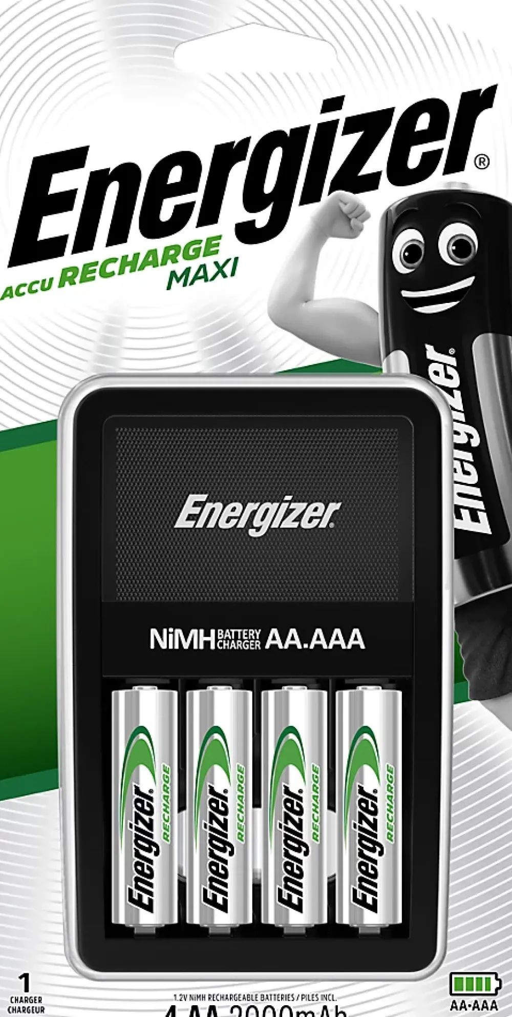 Energizer Maxi chargeur + 4 aa 2000mah