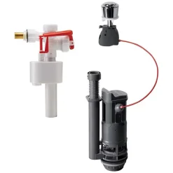 Wirquin Mécanisme De Chasse D'Eau-Mécanisme de chasse d'eau double chasse avec câble 3L/6L + robinet