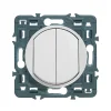 Legrand Interrupteur Encastrable-Mécanisme double poussoir Céliane 6A blanc