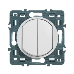 Legrand Interrupteur Encastrable-Mécanisme double poussoir Céliane 6A blanc
