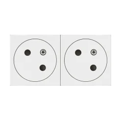 Legrand Mécanisme prise 2 pôles + terre Mosaïc blanc, 2 prises