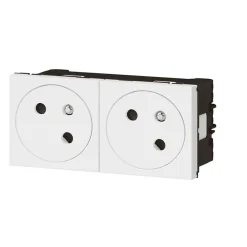 Legrand Mécanisme prise 2 pôles + terre Mosaïc blanc, 2 prises