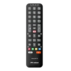 Meliconi - Télécommande universelle EASYTEL 4 pour 4 appareils TV, SAT, TNT, DVD, BOX - 100% fonctions d'origine - Touche Netflix