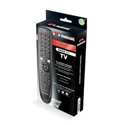 Meliconi Décodeur Tnt, Télécommande Et Transmetteur-- Télécommande universelle FACILE TV+ - 100% fonctions d'origine - Corps en gomme antichoc - Accès direct Netflix et Prim