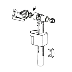 Siamp Joint Et Clapet|Joint Wc-Membrane + insert pour robinet flotteur 95L/95B