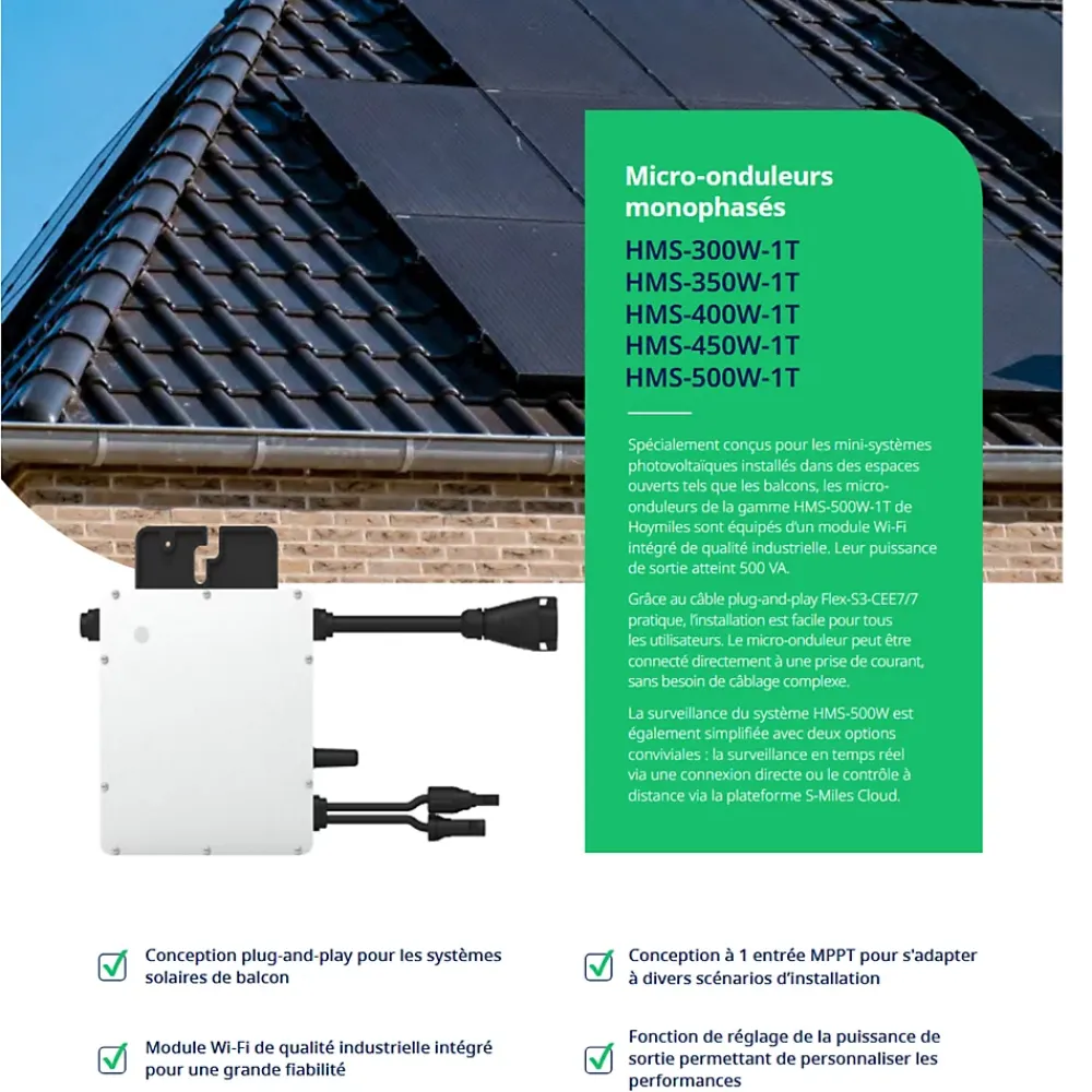 Hoymiles Station Électrique-Micro-onduleur 500W Wifi