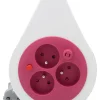 Enrouleur Électrique-Min enrouleur 3X16A HO5VVF 3G1 rose, 7 m