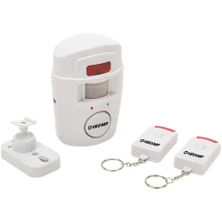 Velamp Mini alarme avec détecteur de présence et deux télécommandes. Blanc