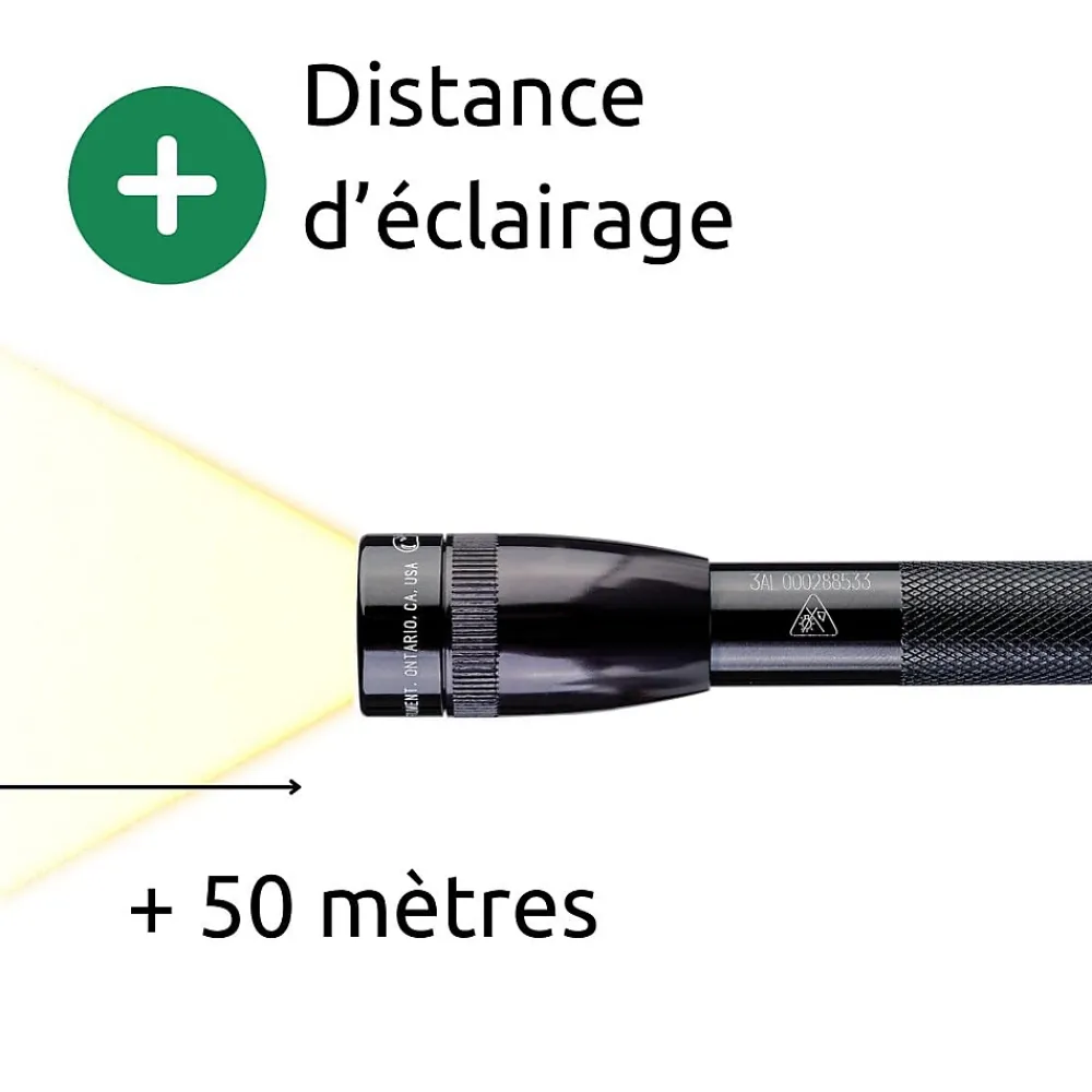 Maglite Mini Lampe torche LED 2x piles AAA - Noir