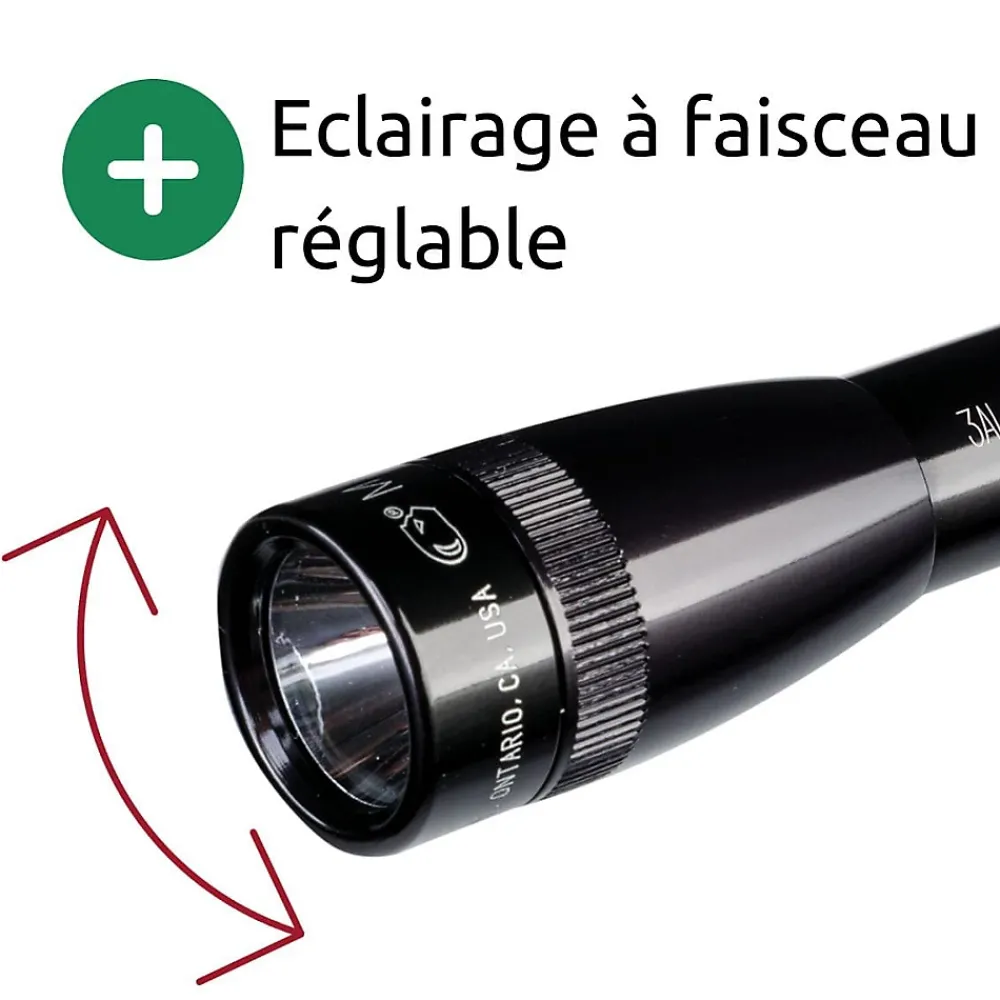 Maglite Mini Lampe torche LED 2x piles AAA - Noir
