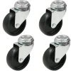 Parnells 4 - 75mm Nylon noir roulettes pivotantes 3" pour usage intensif