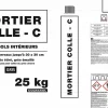 Mortier colle C pour sols intérieurs gris 25 kg