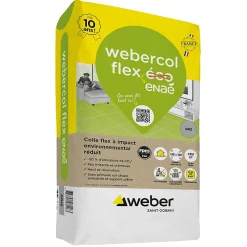 Weber Mortier - colle déformable pour carrelage (C2 et S1) COL FLEX ECO - Sac de 25 Kg - GRIS