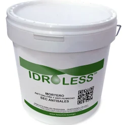Idroless Etanchéité Du Mur Intérieur-Mortier sec anti-sel (5 kg). Crée une couche isolante sur le mur qui empêche l'apparition de taches de sel causées par l'humidité