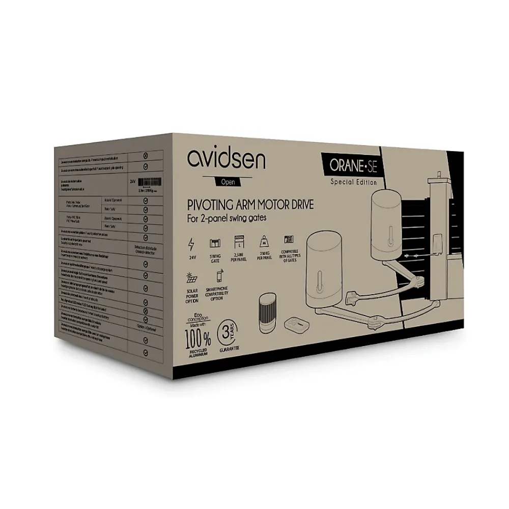 Avidsen Motorisation connectée à bras Orane SE pour portail battant