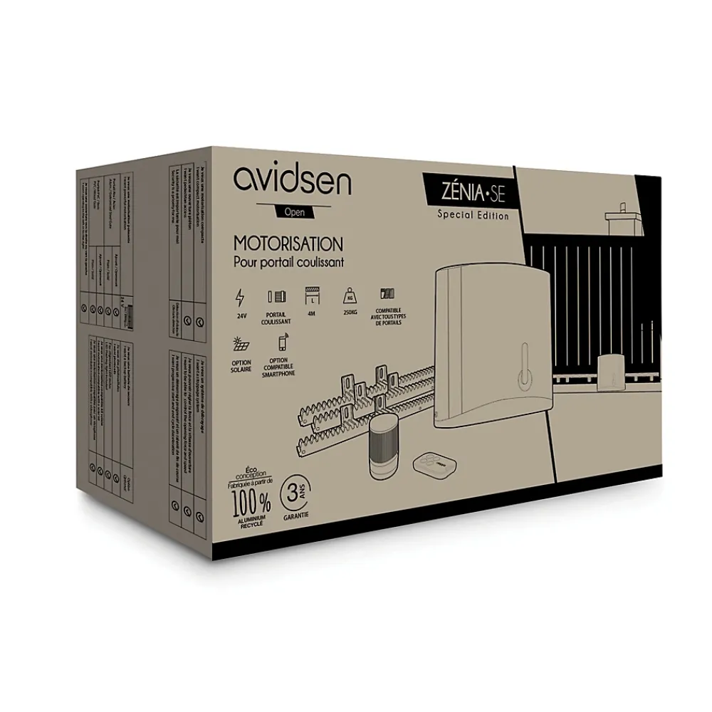 Avidsen Motorisation connectée pour portail coulissant Zenia SE
