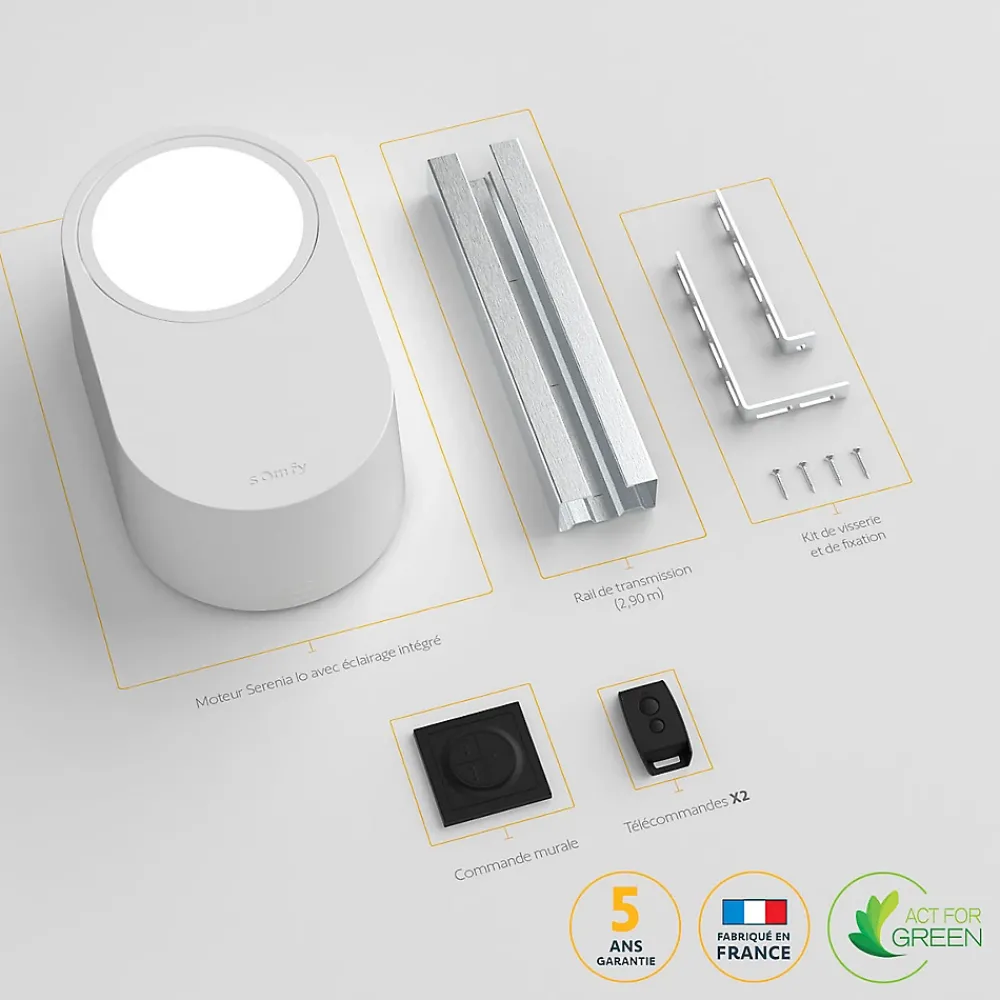 Somfy Motorisation de porte de garage Serenia IO 1100