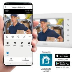 Avidsen Motorisation et visiophone connecté pour portail coulissant de 4 m