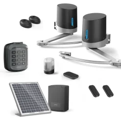 Avidsen Motorisation De Portail-Motorisation Solaire pour portail battants ORANE SE+ Digicode + 2 télécommandes supplémentaires (3 en tout)