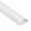 D-Line Moulure, Goulotte Et Plinthe-Moulure décorative demi-circulaire 50x25 mm blanche 1,5 m