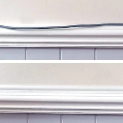 D-Line Moulure décorative demi-circulaire 16x08 mm blanche 2 m