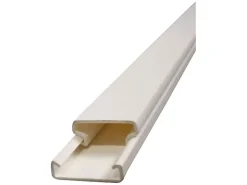Moulure, Goulotte Et Plinthe-Moulure électrique blanc PVC pour passage de câbles et fils en saillie 30 x 10 mm