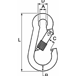 Lem Select Accessoire De Corde, Câble Et Chaîne-Mousqueton zingué diam8 (Lot de 5)