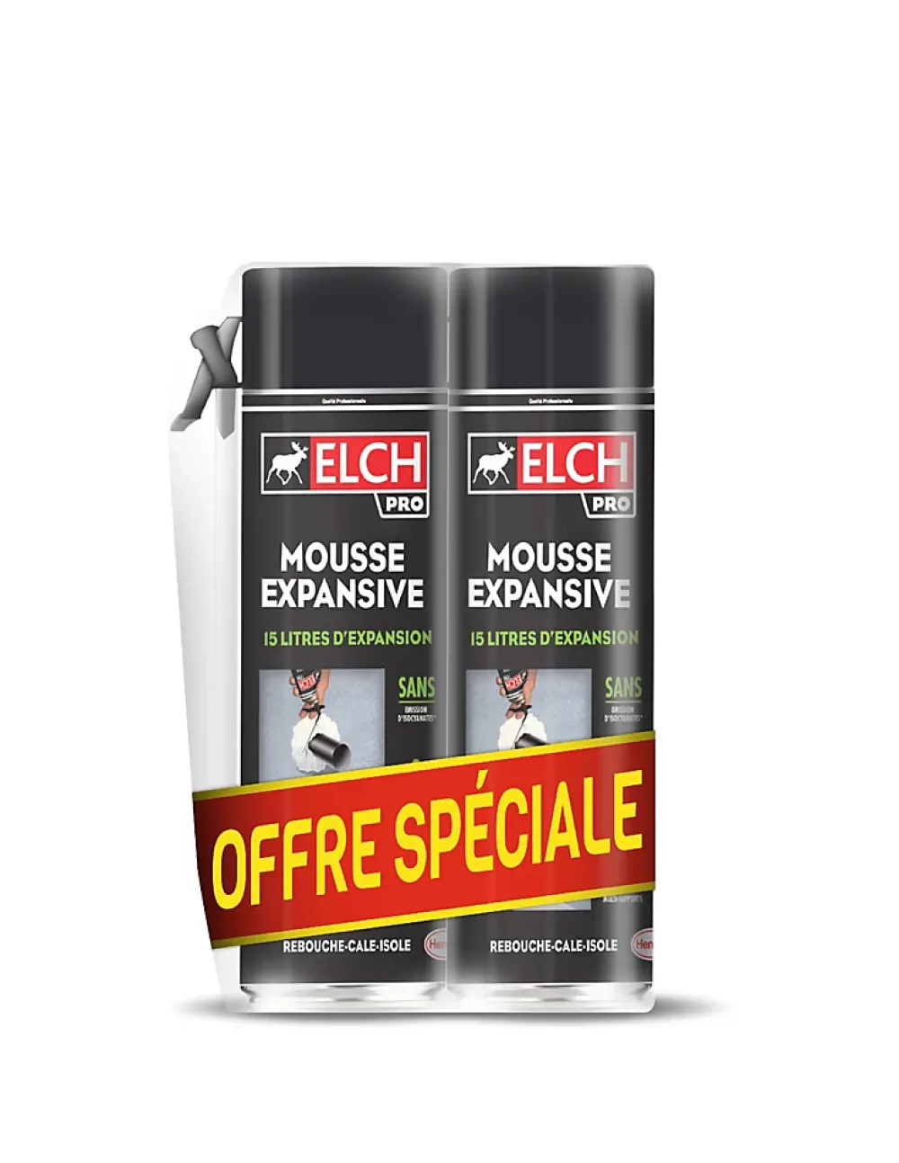 Elch Mousse Expansive-Mousse expansive Pro 500ml, lot de 2