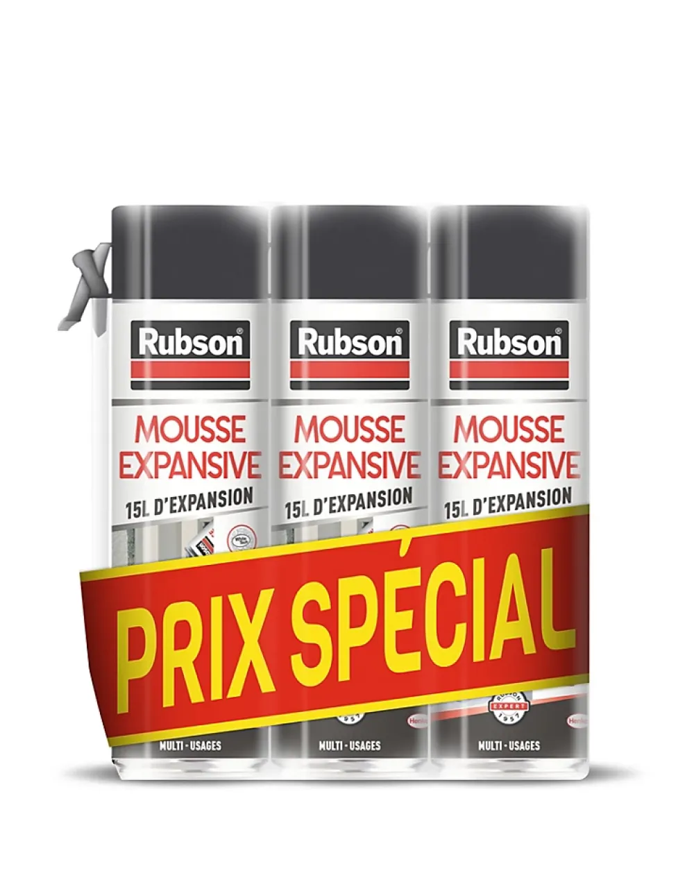 Rubson Mousse expansive Power Multi-Usages 500ml, lot de 3